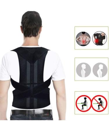 Back Brace Posture Corrector - Adjustable Back Support Belt for Men & Women | Relieve Lower & Upper Back Pain & Improve Posture - Buy Online on GoSupps.com