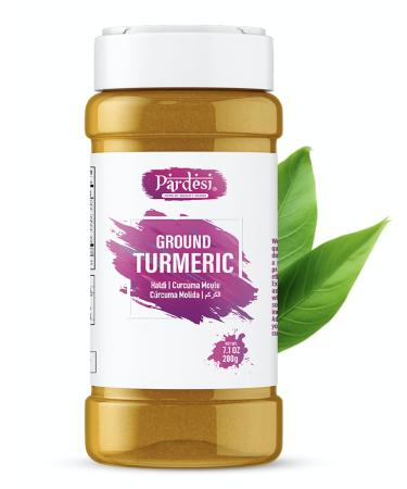 Pardesi Turmeric Root Powder 8.11 OZ (230g) Natural 100% Curcumin Ground I Haldi I NON GMO Indian Origin Easy to Store Jar with Shaker - Turmeric Powder Tumeric Powder Curcuma en Polvo 100% Pure Salt Free - Vegan - Gl