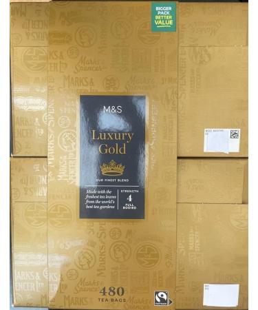 M&S Luxury Gold Tea Jumbo Pack 1.5kg - 480 Teabags - in a Premier Life Store Box