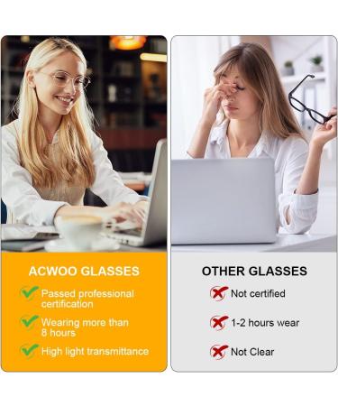 ACWOO Blue Light Blocking Glasses - 2PCS Anti Blue Light Gaming & Fashion Glasses for Women Men - Buy Online on GoSupps.com
