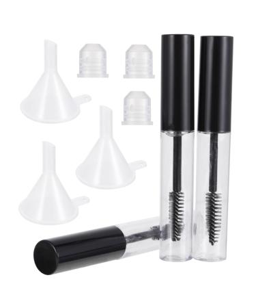 SOESFOUFU 1 Set Mascara Tube Funnel Halloween Napkin Holders DIY Mascara Eyelash Wand Tube Plastic Black
