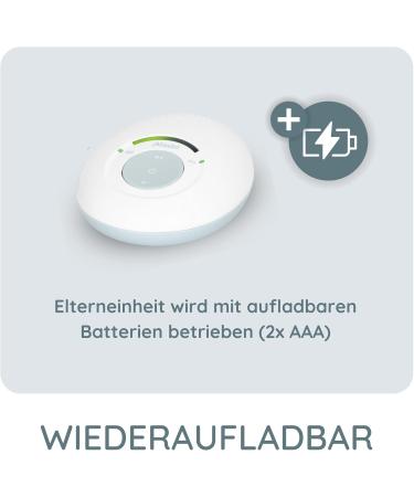 Alecto DBX110 Digital Babyphone - DECT Baby Monitor with 300m Range Compact Design LED Volume VOX Function & Low Radiation - White - Buy Online on GoSupps.com
