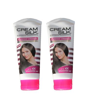 Lot of 2 Cream Silk Conditioner Standout Straight for Straighter Hair Creamsilk 180ml