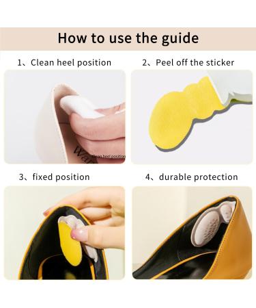 FLIGGA Anti Abrasion Heel Stickers - 4 Pairs for High Heels & Leather Shoes | Comfort Pads in Black & Beige - Buy Online on GoSupps.com