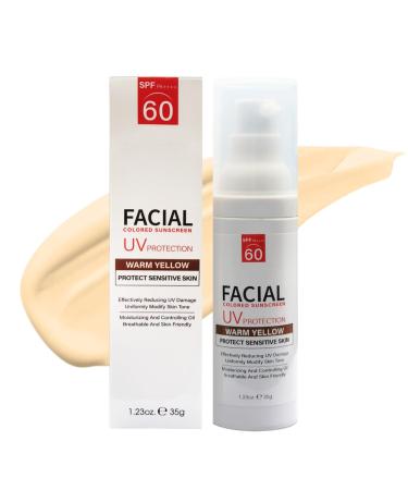 Tinted Sunscreen Spf 60 UV Protection - Face Sun Cream Spf 60 - Spf 60 Face Moisturiser - Sun Cream for Women - Refreshingly Non - Sticky Moisturization - Sunscreen for Even Skin Tone