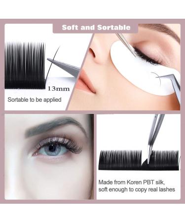 Eyelash Extensions 1:1 - D Curl 0.20mm Mixed Sizes (8-14mm) | Premium Individual Eyelashes for Stunning Looks - Buy Online on GoSupps.com
