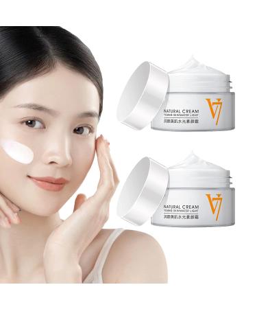 Baicai 2PCS Moisturizing Tone-up Cream  Natural Cream Young Skin Water Light  V7 Toning Light Cream  V7 Face Cream for All Skin Type Face Moisturizer