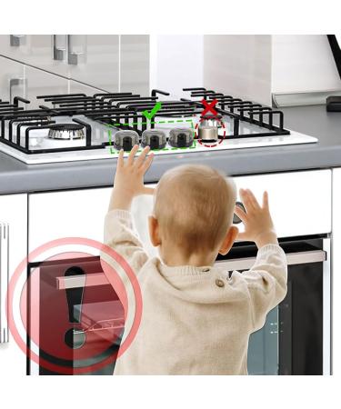 Buy Herd Button Child Locking Set - 6PC Stove Protection for Kids | Safe Child Lock for Rotary Knobs & Buttons - Buy Online on GoSupps.com