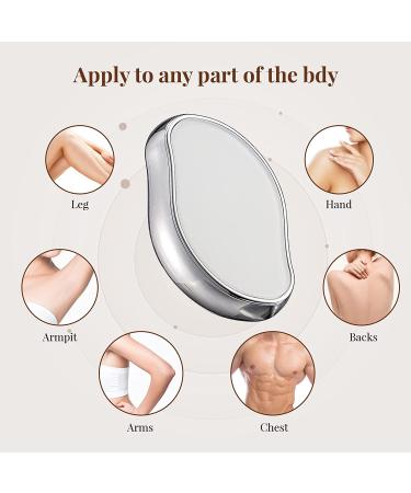 Irreshine Crystal Hair Eraser - Hair Removal for Men and Women - Gentle Skin Exfoliation - Works on All Body Parts - White - Buy Online on GoSupps.com
