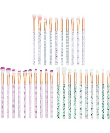 Housoutil 10pcs Green Supplies Hair Handle Beauty Eye Plastic Care Eyeshadow Cosmetic Makeup - Buy Online on GoSupps.com