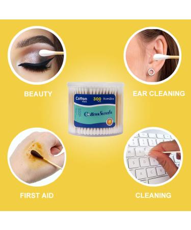 300ct Bamboo Cotton Swabs by Xumzee - Biodegradable & Chemical-Free Cotton Buds (Pack of 1) - Buy Online on GoSupps.com