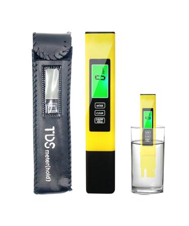 TDS Meter Digital Water Tester - Water Quality Test Pen - TDS Meter Digital Water Tester Professional Water Testing Pen for Drinking Water Swimming Pool Yellow