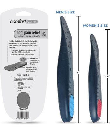 Men's Comfort Zone Heel Pain Relief Inserts - Blue, Size 8-12 - Buy Online on GoSupps.com