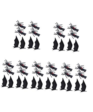 minkissy 20 Pairs Halloween Hair Clips Halloween Hairpins Bat Wings Hair Barrettes Halloween Hairpiece Hair Barrettes for Women Spider Headdress Prom Hair Devil Rhinestone Girl Accessories