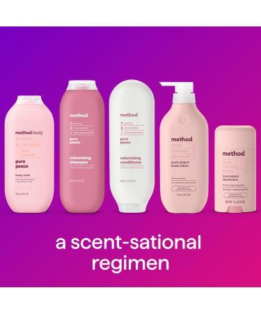 Method Deodorant Pure Peace Rose Water Peonies + Pink Sea Salt notes 24 Hour Odor Protection 2.65 oz - Buy Online on GoSupps.com