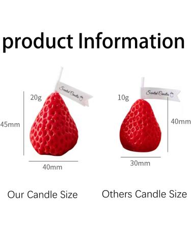 Strawberry Candle Gifts for Women - 9pcs Soy Aromatherapy Set | Cute Decorative Scented Candles for Birthdays & Christmas - Buy Online on GoSupps.com