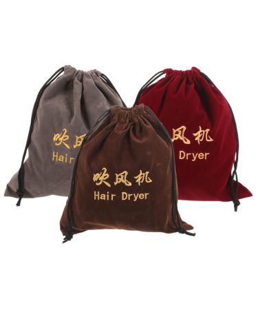 WOONEKY Travel Hair Dryer 3 Pcs Hair Dryer Storage Bag Bag Travel Jewelry Travel Shoe Bag