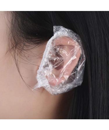 Lurrose 300Pcs Disposable Clear Ear Protectors - Waterproof Ear Caps for Hair Dyeing, Barber, Home & Shower - Buy Online on GoSupps.com