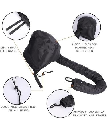 Portable Bonnet Hood Hair Dryer Attachment for Styling & Conditioning - Long Tube Cap in Black - Buy Online on GoSupps.com
