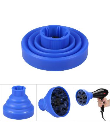 Collapsible Travel Hair Dryer Diffuser | Silicone Heat-Resistant Wavy Hair Styling Tool - Blue - Buy Online on GoSupps.com