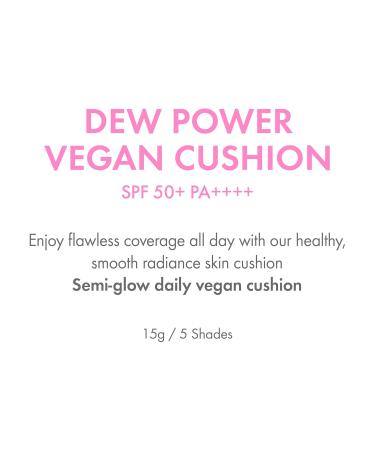 Amuse SEOUL Dew Power Vegan Cushion Foundation (01 PURE) | Dewy glow long-lasting double coverage clean beauty lightweight - Buy Online on GoSupps.com