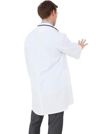 Figura Elevar Deals Men's Professional Lab Coat - 40 Inch Kick Pleat Doctor Coat (X-Large) - Buy Online on GoSupps.com