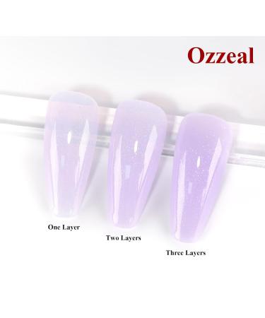 Ozzeal Jelly Gel Nail Polish 15ML Lavender Purple Silver Glitter Shimmer Neutral Sheer Gel Polish Soak off UV LED Light Iridescent Translucent Sparkly Nail Gel Polish for Nail Art DIY Manicure Jelly Lavender-silver Glitter - Buy Online on GoSupps.com