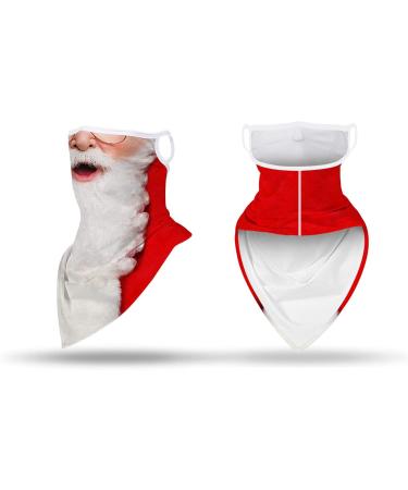 Zzlbzn Christmas Face Masks for Adults - Reusable Santa Claus Bandana | 2-Pack Seamless Holiday Masks with Ear Loops - Buy Online on GoSupps.com
