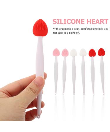 Beaupretty Silicone Exfoliating Lip Brush Set - 6 Double Sided Lip Scrubbers for Soft Plump Lips | Ideal for Dark Lips & Face Cleaning - Buy Online on GoSupps.com