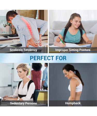 DIANMEI Posture Corrector for Men and Women - Adjustable Back Brace for Posture Correction and Neck & Shoulder Pain Relief - XL Black - Buy Online on GoSupps.com