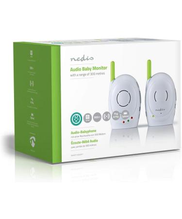 Nedis Audio Baby Monitor - Wireless Intercom Baby Monitors with 300m Range - Set of 2 - Green/White - Buy Online on GoSupps.com