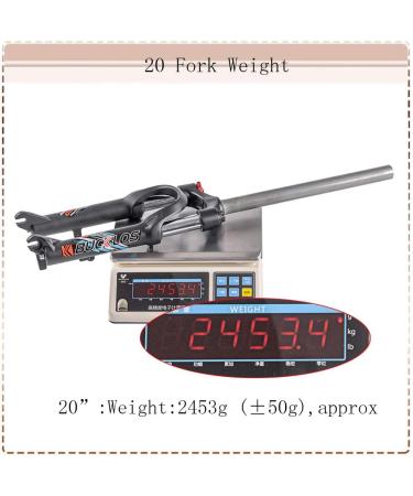 BUCKLOS 20 Folding Bike Suspension Fork - 50mm Travel, 28.6mm Straight Tube QR 9mm Lockout Disc Brake Fork - Buy Online on GoSupps.com