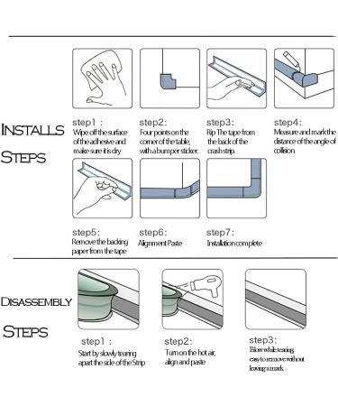 Lingyou Pavilion Baby Safety Corner Protector Set - 6.5 Ft Edge Guard with 4 Protective Foam Covers | Double-Sided Adhesive | Black 2m Crash Strip - Buy Online on GoSupps.com