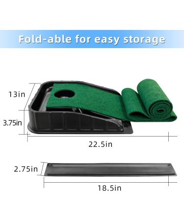 MYKUJA Putting Green with Automatic Ball Return - Indoor and Outdoor Mini Putting Mat for Home and Office - Mini Golf Game and Training Aid - Buy Online on GoSupps.com