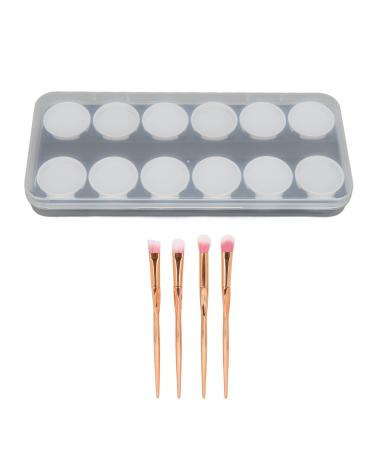 Innovative 24 Grid Nail Gel Palette with Detachable Design Includes 4 Nail Brushes Perfect for Color Mixing and Painting