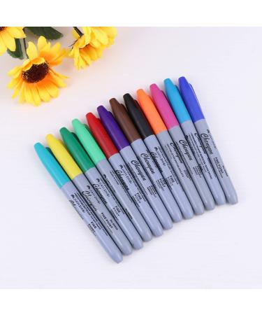 Healifty 12PCS Temporary Tattoo Marker Set - Waterproof Tattoo Pen & Stencil Paper - 12 Colors for Beginners - Buy Online on GoSupps.com