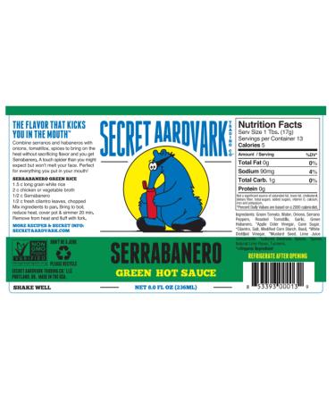 Secret Aardvark Hot Sauce Sampler Pack | Variety of Habanero, Drunken Jerk, Garlic Black Bean, Serrabanero | Non-GMO & Low Carb | 8 oz Bottles (4 Pack) - Buy Online on GoSupps.com
