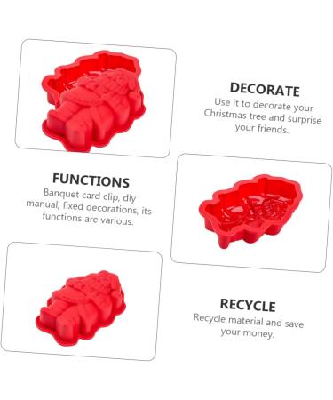 Alipis 2 Pcs Baking Mold Silicone Molds Santa Chocolate Biscuit Xmas Baking DIY Mold Self Made Cake Mold 18.2X11.5X3CM As Shown - Buy Online on GoSupps.com