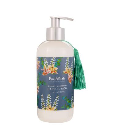 PAINT&PETALS Bluebell & Persimmon Scented Hand Lotion Packed With Shea Butter Provides Nourishment & Hydration To Revitalize Skin 11.8 Fl oz