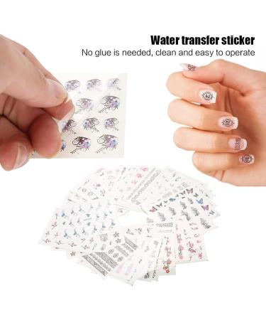 50 Pieces Of Flower Butterfly Cartoon Nail Art Stickers Small Flower Transfer Nail Decals Design Nail Care Accessories Nail Sticker Set(XF) - Buy Online on GoSupps.com