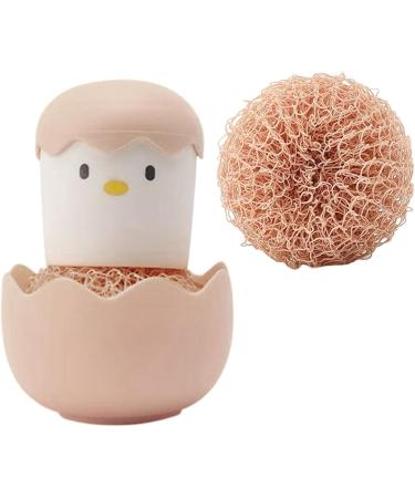 2PCS Eggshell Dish Washing Fiber Ball Cute Egg Shape Kitchen Cleaning Brush Detachable Dish Washing Fiber Ball Wash Pot Brush Multifunctional Cleaning Ball Washing Dish Brush Scrubber - Buy Online on GoSupps.com