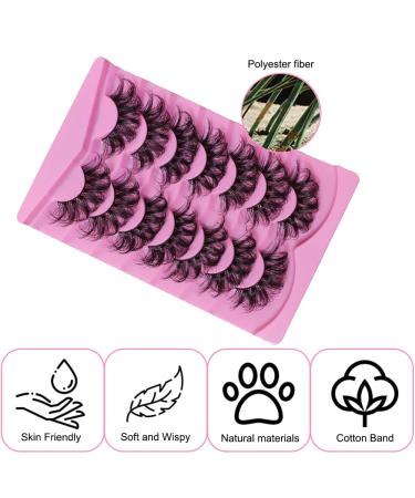Fluffy Wispy 8D Faux Mink C Curl Strip Lashes - Natural Look 23mm - 7 Pairs - Buy Online on GoSupps.com