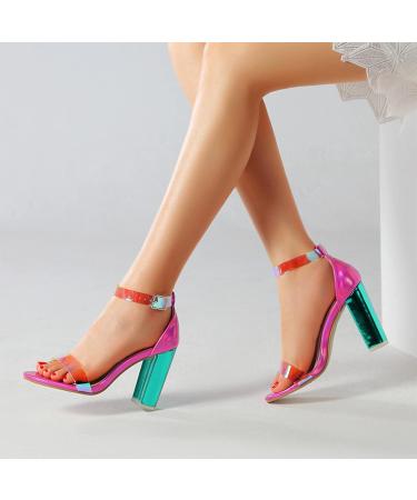 Buy HSYHKDSY Hot Pink Sandals for Women | Glitter Summer Shoes | Elegant & Comfortable Vacation Footwear S51124 - Buy Online on GoSupps.com
