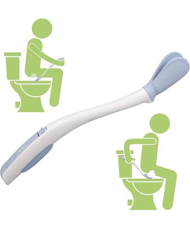 Juvo Toilet Aid - 18 Long Reach Personal Wiping Tool with Hygienic Cover - Comfortable Self Wiper for Toileting - Buy Online on GoSupps.com