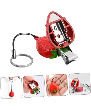 FRCOLOR Strawberry Nail Scissors Nail Clippers Fruit Toddler Nail Clipper Manicure Tools Professional Nail Nippers Professional Nail for Men Portable Child Stainless Steel Key Chain - Buy Online on GoSupps.com