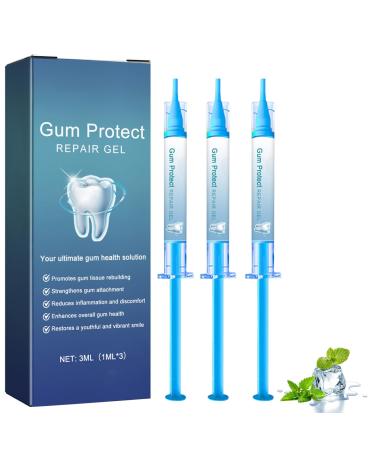 3Pcs Gum Protect Dental Repair Gel Deep Cleaning Oral Gel Fresh Breath Support Soothing Gum Care and Moisturizing Teeth Gel (1ML x 3)