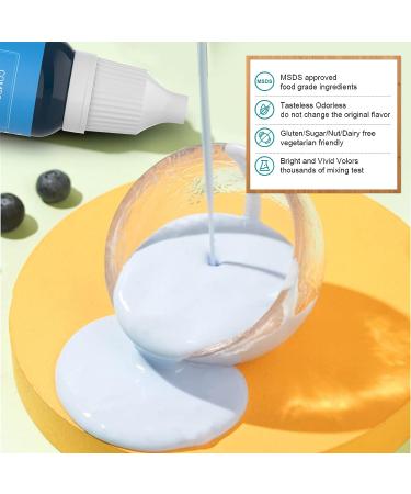 12 Color Food Grade Liquid Food Coloring Set for Cake Decorating - Edible Rainbow Dye for Icing, Fondant, Cookies - Includes Slime Coloring - Decorating Supplies Kit - 0.35 Fl. oz/Bottles - Buy Online on GoSupps.com