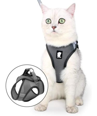 Lianzimau Cat Dishes & Ultra Light Adjustable Running Vest for Kittens & Puppies - Soft Padded Escape Protection Jacket (1 Pack) - New Gray - Buy Online on GoSupps.com