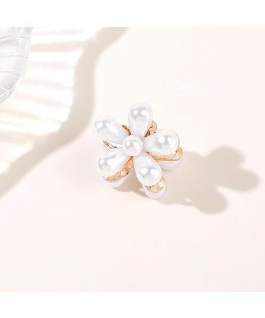Pearl Hair Claw Clips 15PCS Pearl Hair Clips For Girls Pearl Flower Mini Hair Claw Clips Set Small Hair Clips Vintage-Inspired Elegant Hair Accessories for Women and Girls in White - Buy Online on GoSupps.com