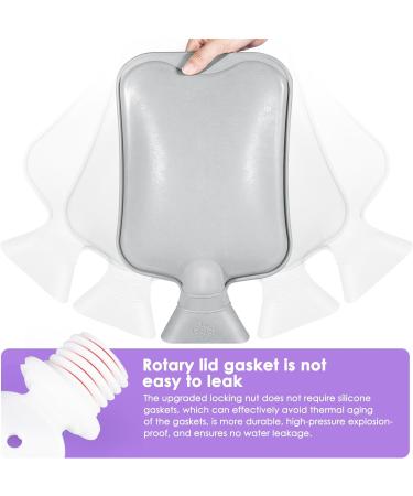 BOLEi 2L Hot Water Bottle with Luxury Faux Fur Cover - Leakproof Neck & Shoulder Pain Relief - Purple - Buy Online on GoSupps.com